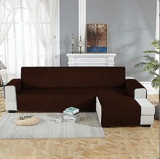 L Shape Quilted Sofa Cover