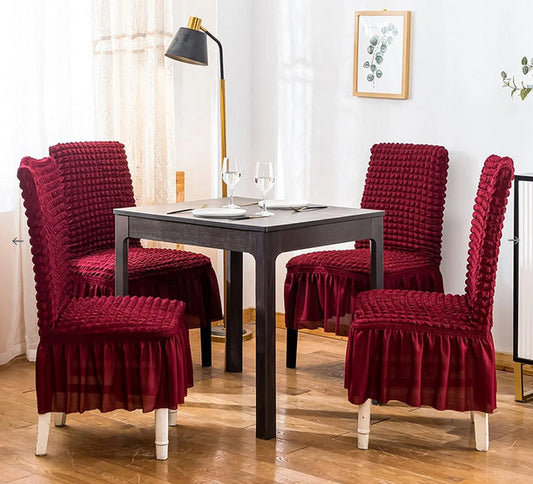 Bubble Frill Dinning Chairs Cover