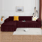 L Shape Bubble Frill Sofa Cover