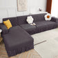L Shape Bubble Frill Sofa Cover