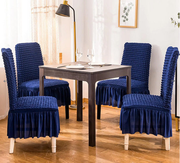 Bubble Frill Dinning Chairs Cover