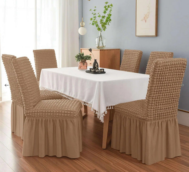 Bubble Frill Dinning Chairs Cover