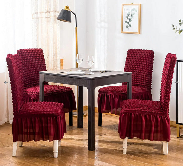 Bubble Frill Dinning Chairs Cover