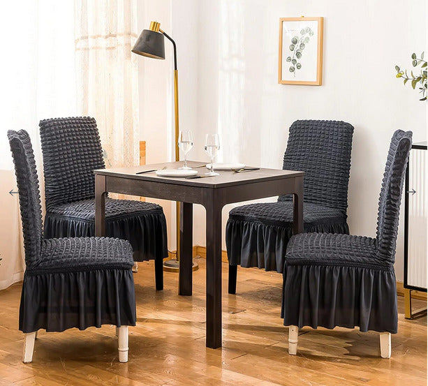 Bubble Frill Dinning Chairs Cover