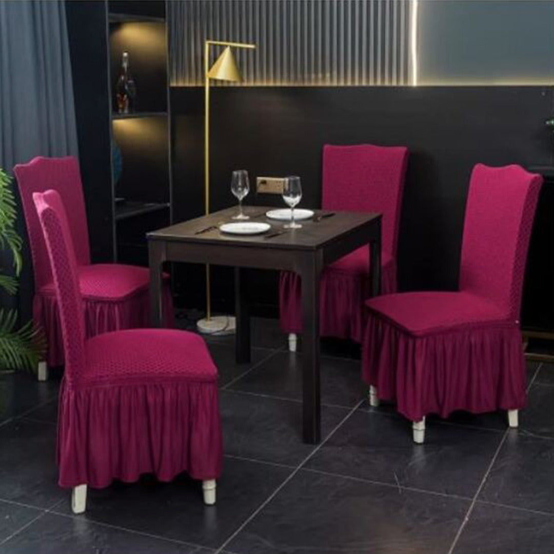 Turkish Frill Dinning Chairs Cover