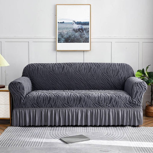 Zebra Frill Sofa Cover