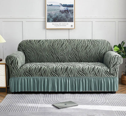 Zebra Frill Sofa Cover