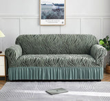 Zebra Frill Sofa Cover